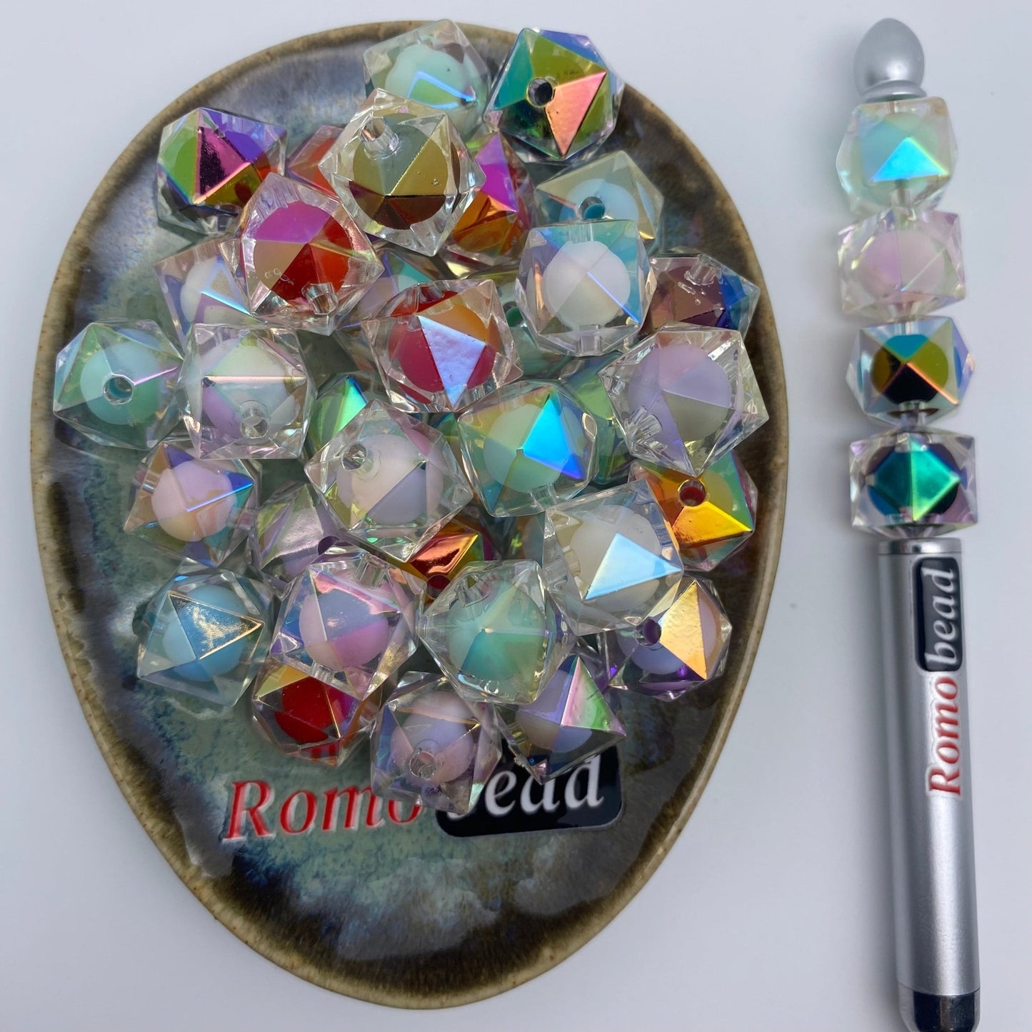 101. double layer diamond clear uv beads - Romo bead