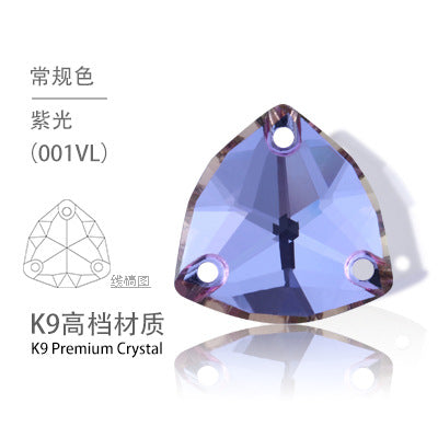 K9 Fat Triangle Flat Bottom - Hand-Stitched Drill Artificial Perforation Hat Jewelry Shoes Accessories