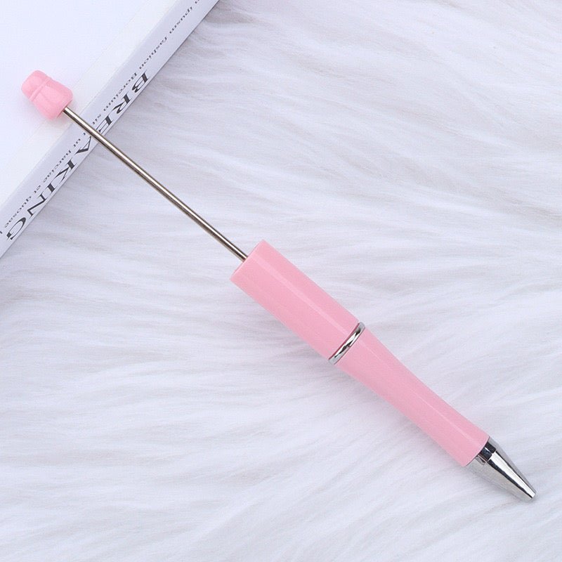 153F. Beadable DIY pink and purple gliter pen - Romo bead