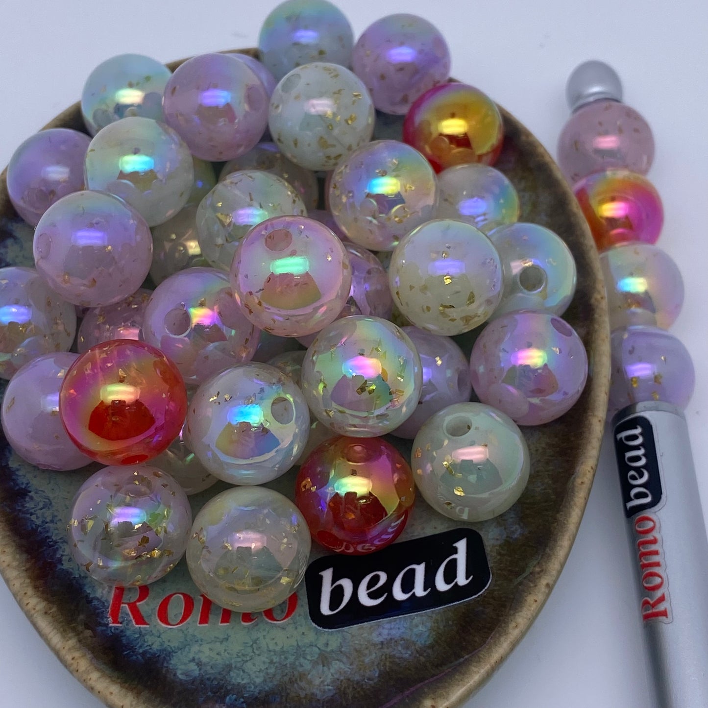 41. Clear glitter beads
