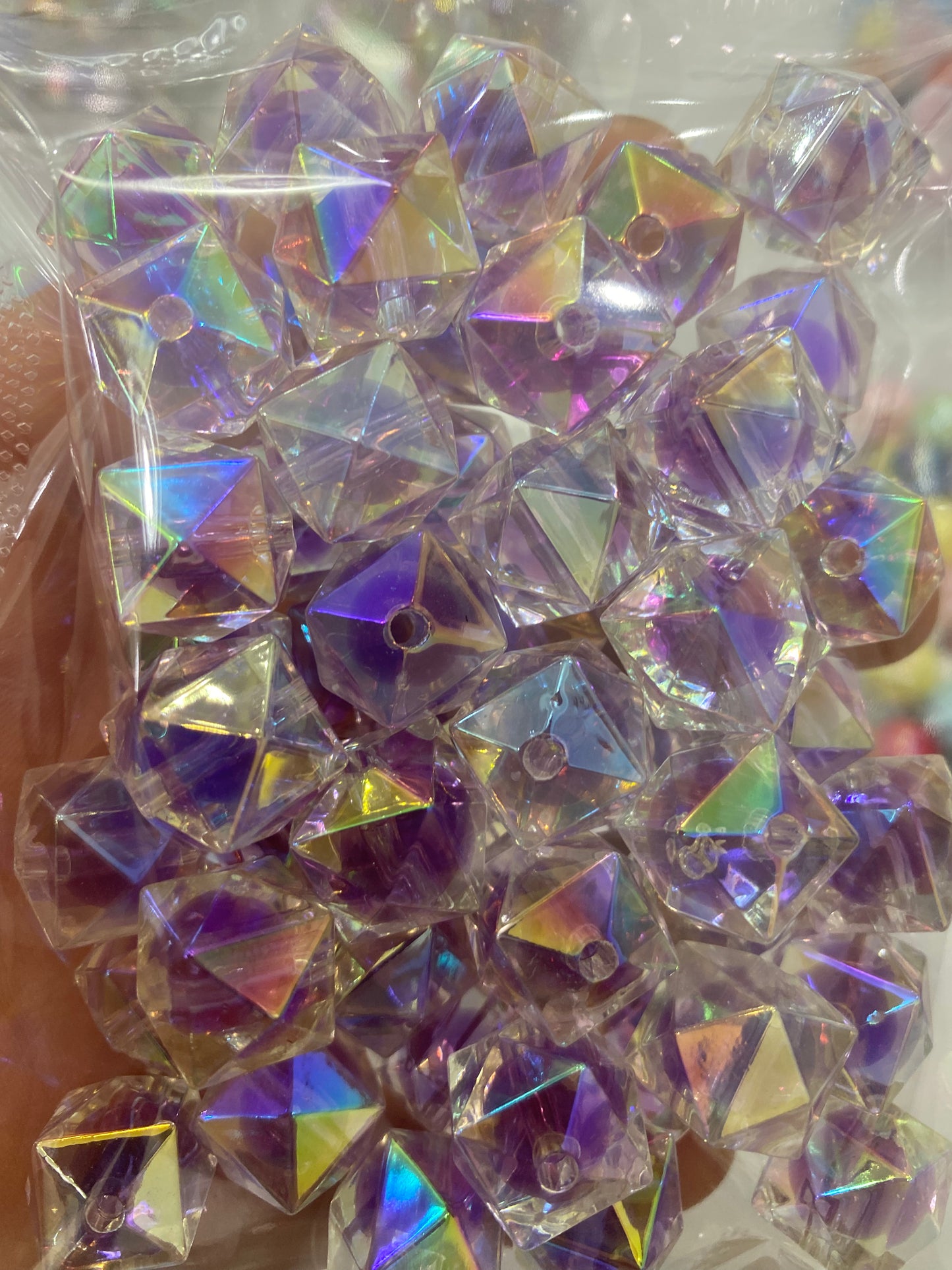 361. Hexgan uv beads purple color 50 pcs