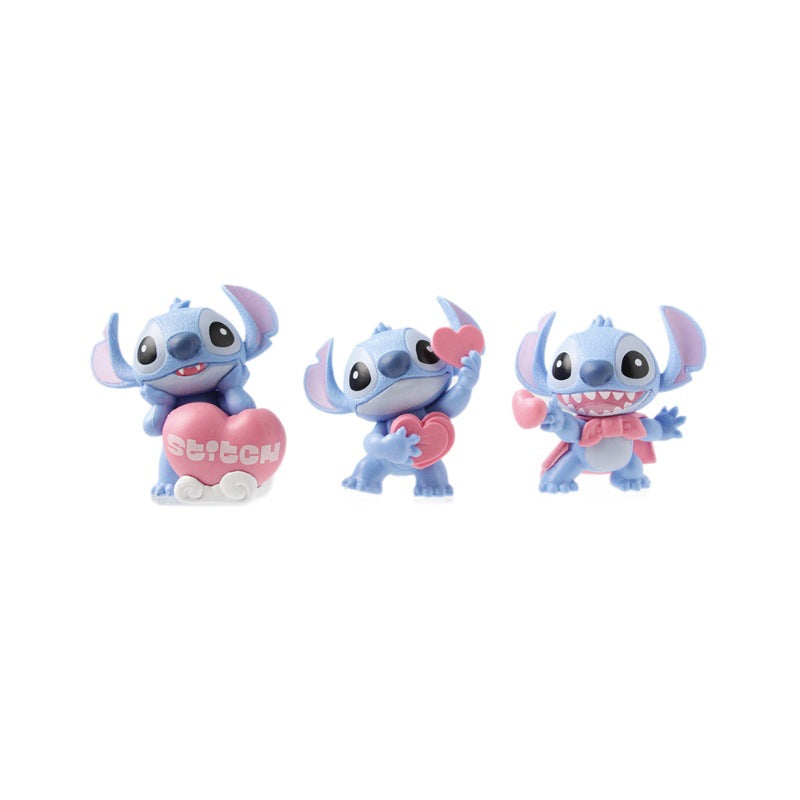 Genuine Stitch warm powder series blind box cute anime peripheral figure desktop ornament doll birthday gift