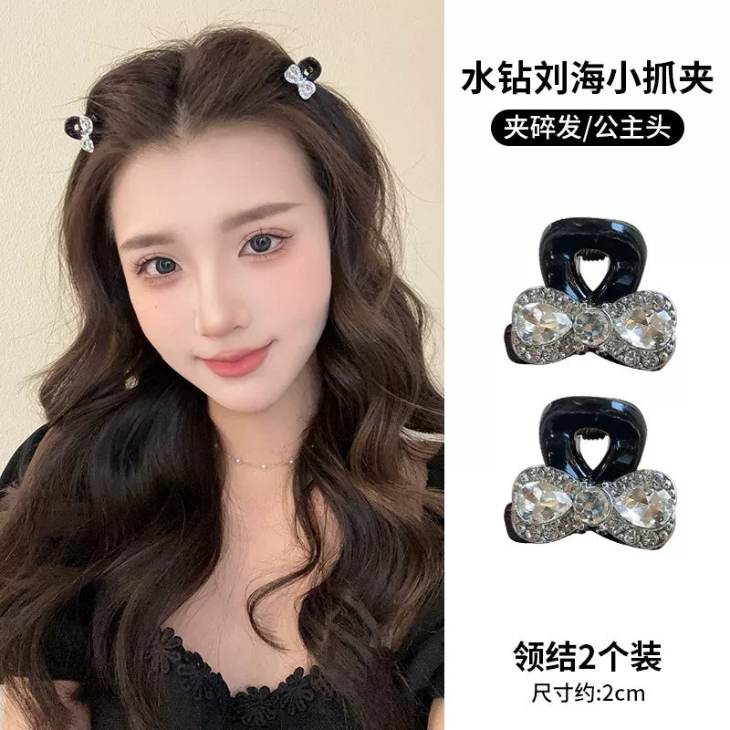 Mini mini claw clip, exquisite rhinestone hair clip, five-pointed star bang clip, premium side-style loose hair clip, new headwear