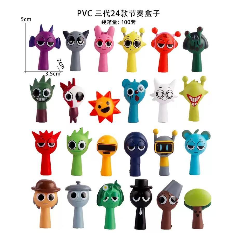 Cross-border hot selling rhythm box figure music game peripheral model doll ornament cake decoration ornament car mount