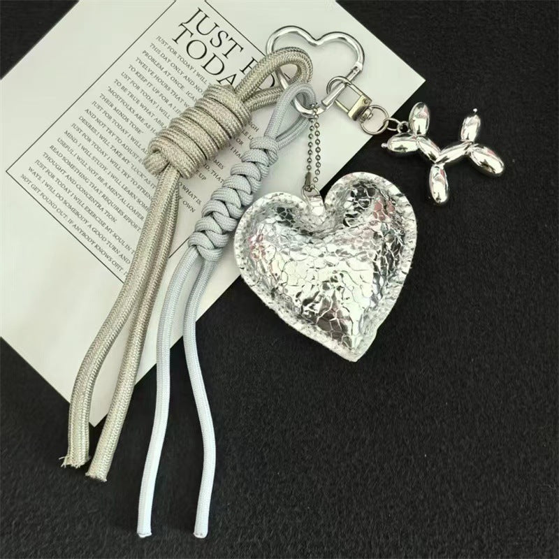 Key Chain Creative Leather Love Bag - Pentagram Pendant Car Keychain Factory Direct Wholesale