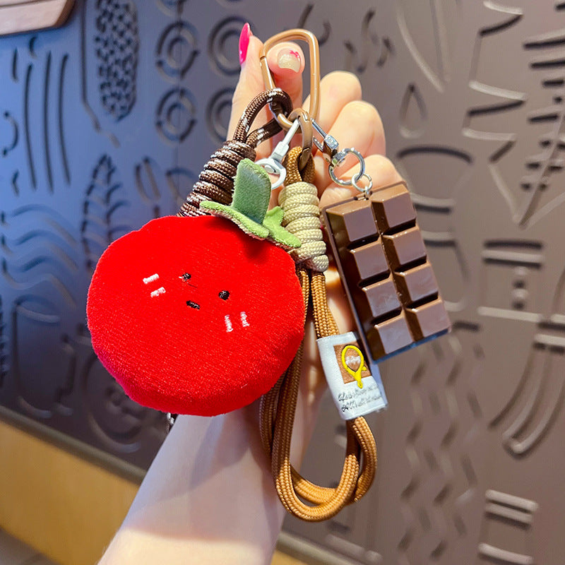 Creative miu system simulated alkaline water bread bracelet keychain pendant couple bag keychain small pendant wholesale