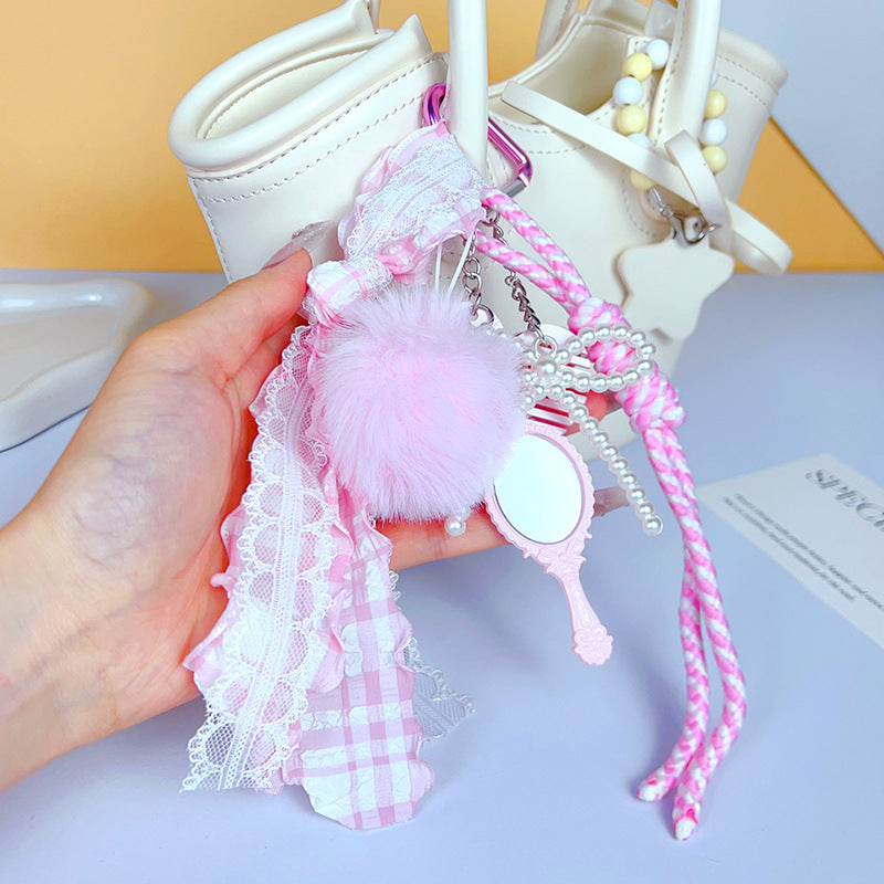 creative DIY dressing keychain miu series bag pendant couple car school bag keychain charm accessories wholesale