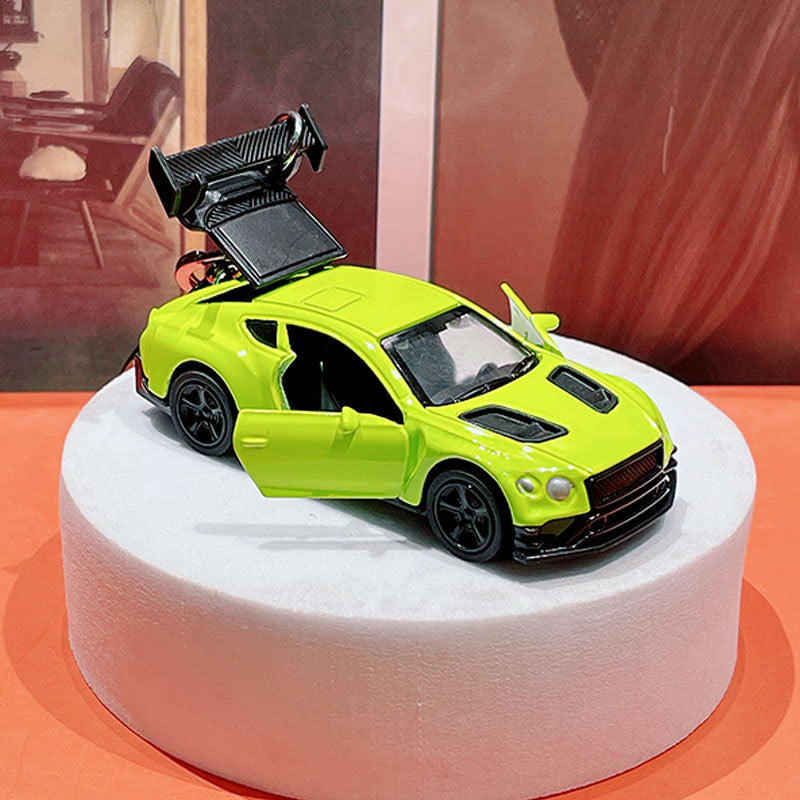 Creative Simulation Mini Sports Car Keychain - Cartoon Schoolbag Car Pendant Keychain Creative Gift
