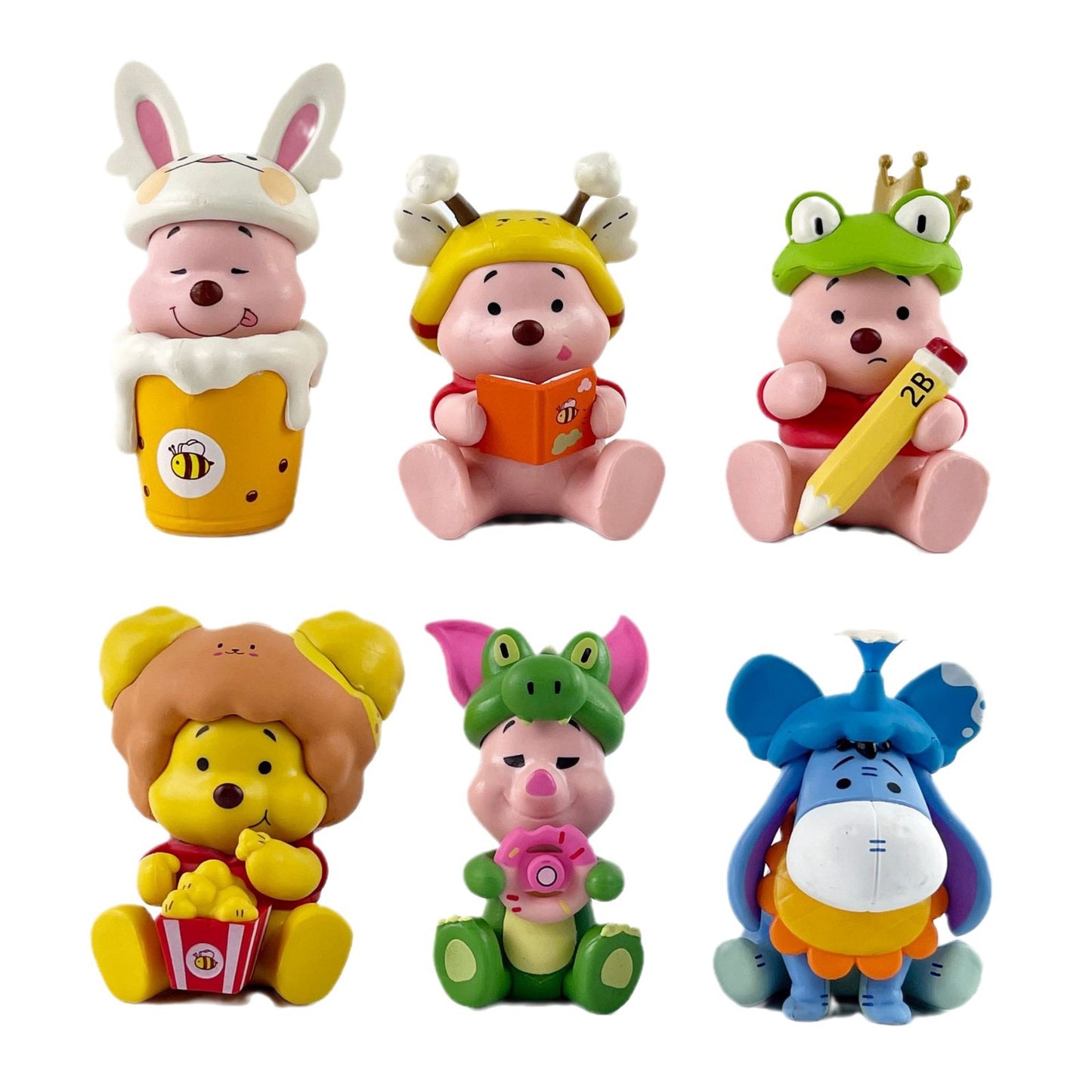 Winnie the Pooh 6 Eyyi Pig Figure Crane Machine Gacha Cultural and Creative Blind Box Gift Car Ornaments Wholesale Delivery