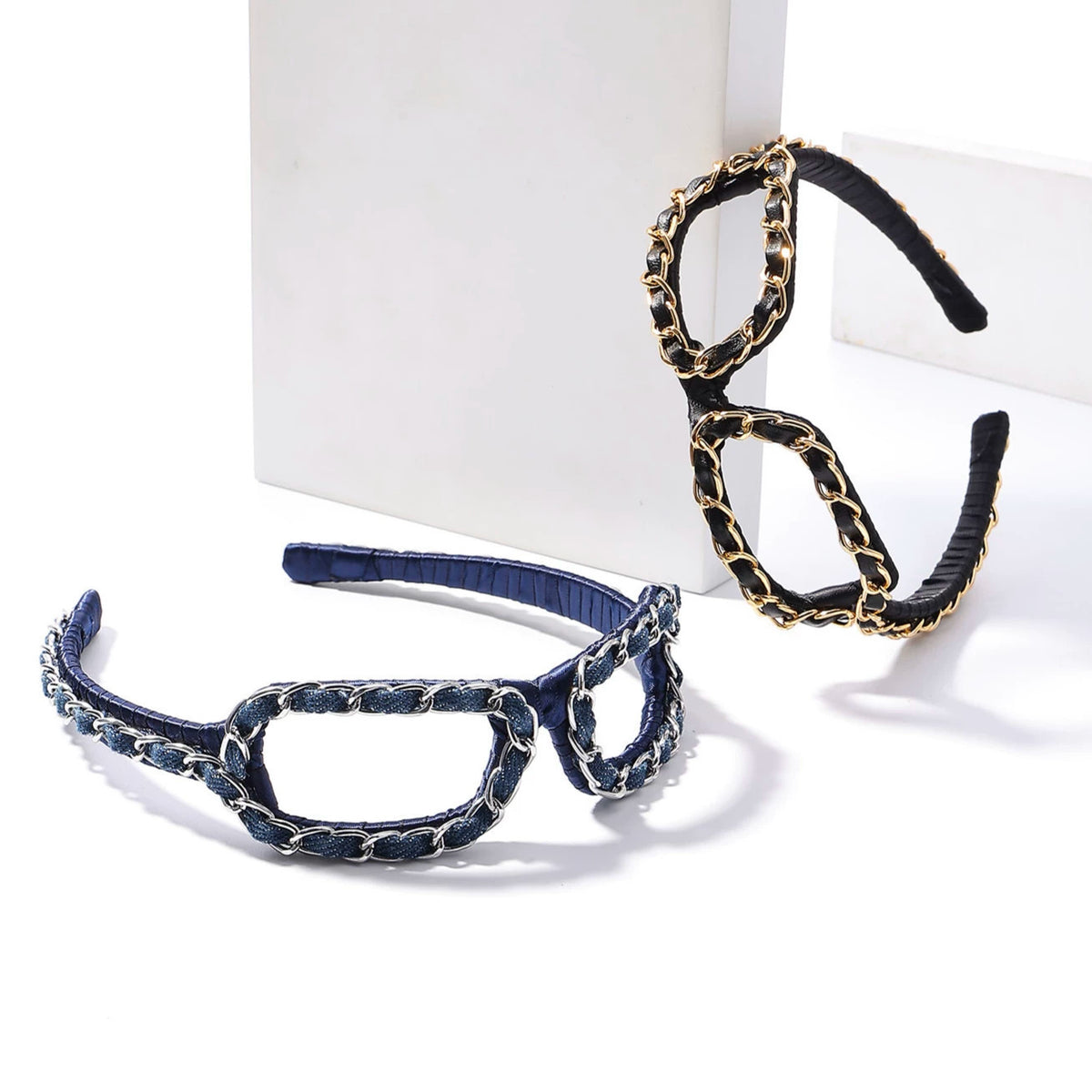 Design light luxury, high-end foreign fashion glasses, headbands, headbands, women's 2026 new high skull top headbands, hairpins