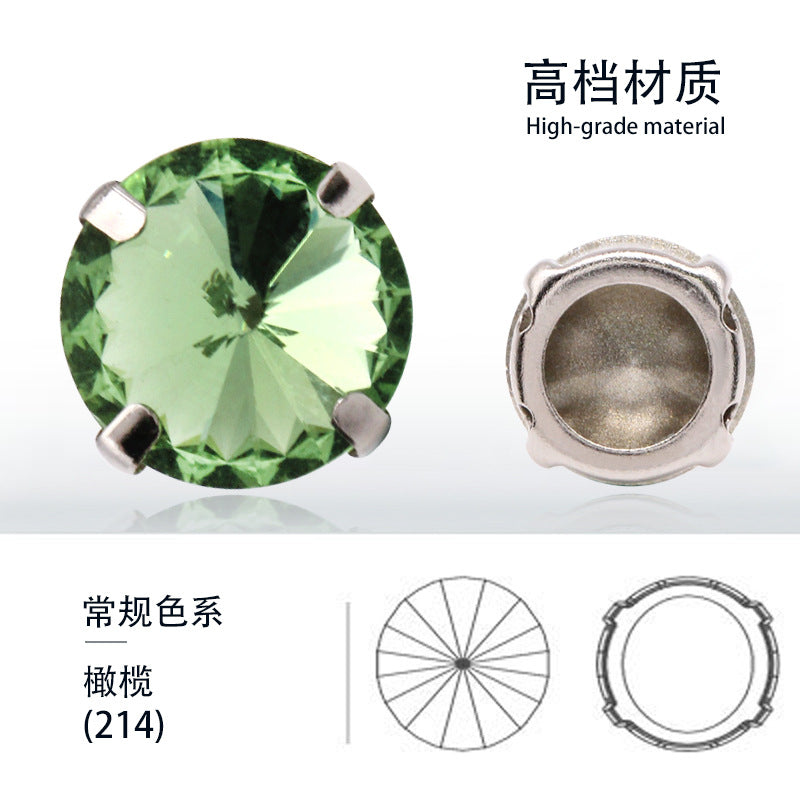 Factory direct sales satellite hollow claw drill glass special-shaped copper claw thickened hand-sewn garment accessories DIY accessories