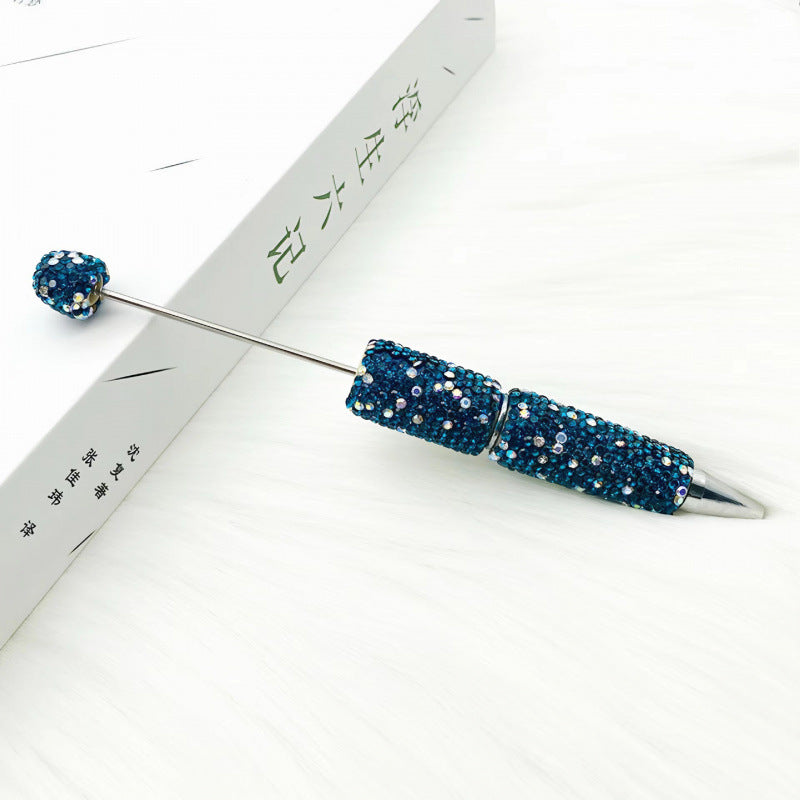 AB full diamond ballpoint pen diy cross-border creative beaded ballpoint pen cap with diamond heavy industry gift pen spot wholesale
