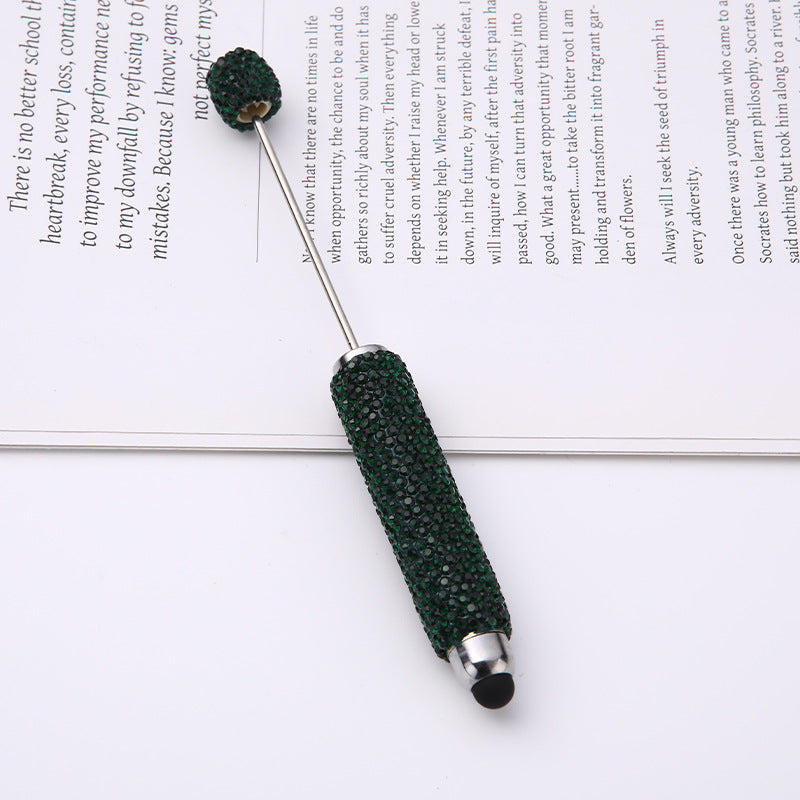 Source wholesale DIY touch screen full diamond ballpoint pen AB dazzling faience clay diamond ballpoint pen cross-border hot selling handmade gifts