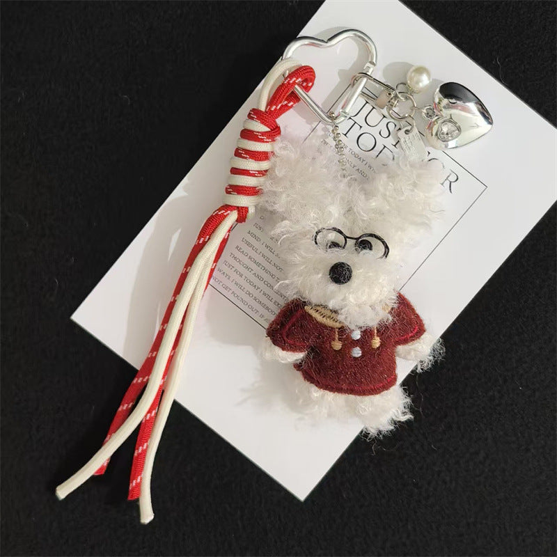 Original Sven dog plush pendant doll curly scribbled dog trendy toy doll student cultural and creative bag ornament