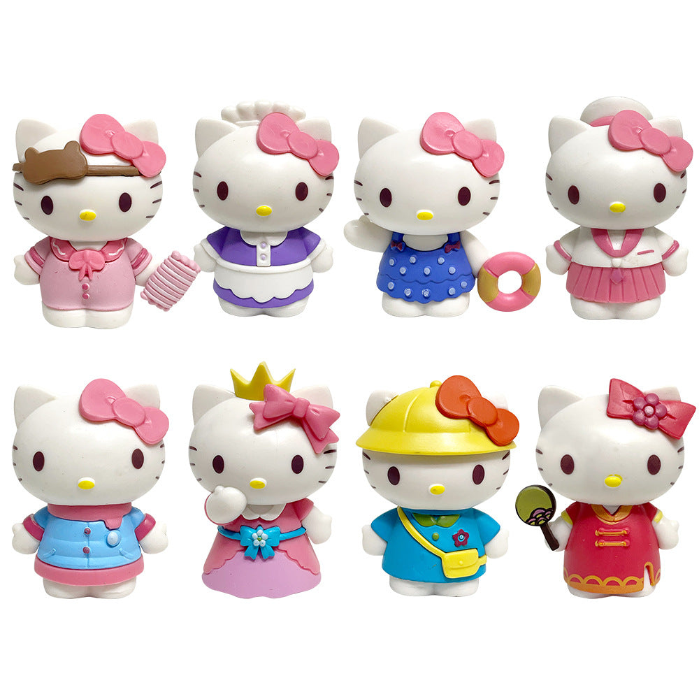 dress-up diary kt cat kt cat cat figure anime toy model claw machine gacha blind box doll ornament wholesale