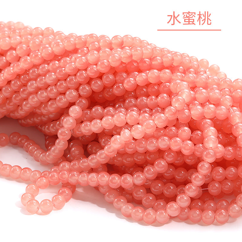 Xichuan autumn colorful ice flower jelly round beads DIY bracelet, necklace, jewelry, accessories, handmade perforated beads