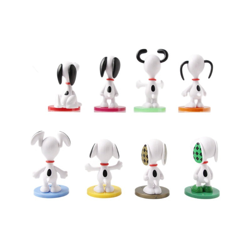 Cross-border trendy toy doll year Snoopy small tabletop ornament pvc mini cute ornament batch