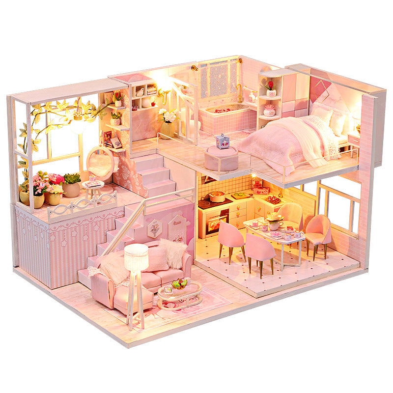 Jiate DIY Cottage M035-A Whisper Wooden Hand Assembled Miniature Landscape Model Ornament Birthday Gift