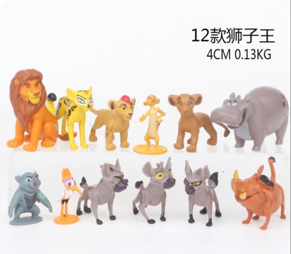 9 Lion King Simba Figure Anime Peripherals Ding Man Peng Peng Model Doll Car Decoration Ornament Toys