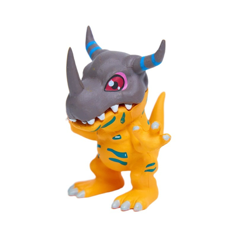 Spot Small 9 Digimon Figure Agu Tyrannosaurus Beast Dilumon Doll Cake Decoration Car Ornaments