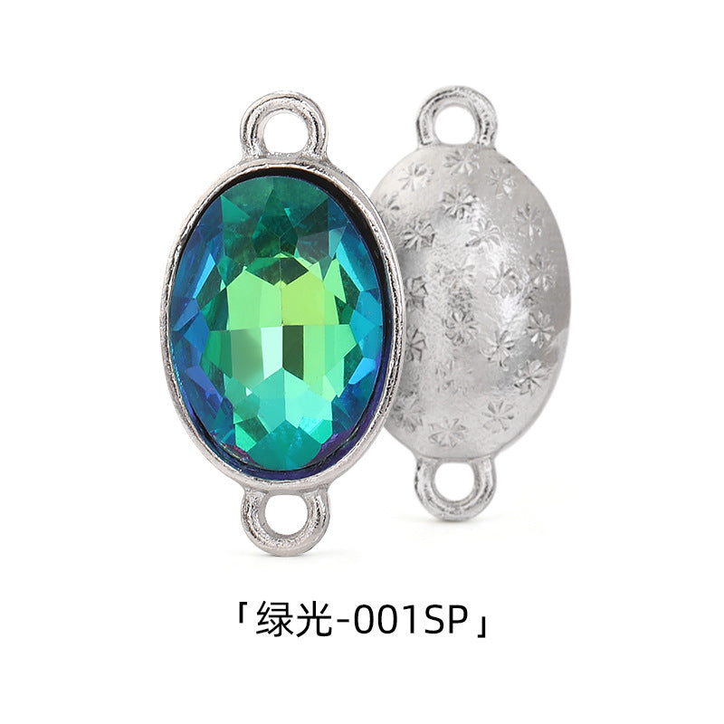 Oval 10*14mm double hanging zinc alloy silver chain headband pendant clothing DIY accessories hairpin headband hanging