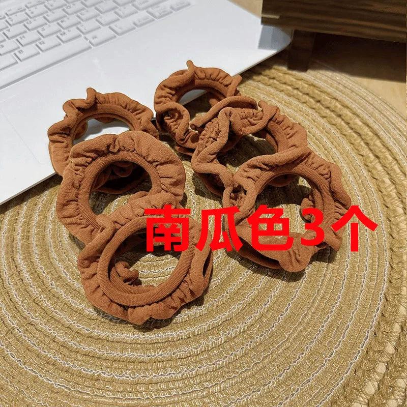 High elasticity, durable rubber bands for women, hair tie without damaging hair, thickened wood ear edge hair tie, adult hair tie for high ponytail buns