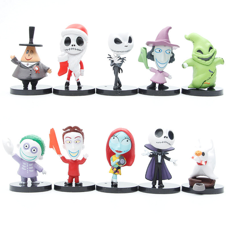 Premium 10 Christmas Night Terror Jack Skellington Figure Car Doll Car Halloween