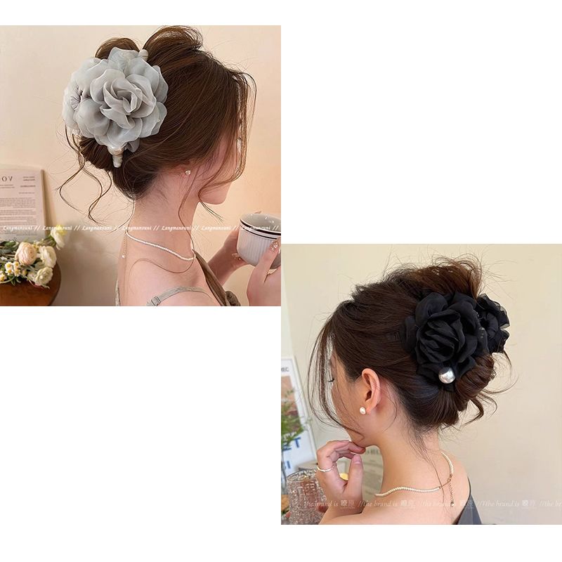 Encounter Spring Day~ Super Immortal Three-dimensional Flower Hairpin Female Head Grab Clip Large Shark Clip 2025 New High-end