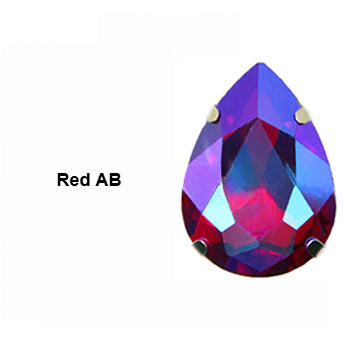 Fashion Drop Shape Sew On Crystal Rhinestones 18x25mm 20x30mm Big for Garment Shoes Bag Decoration