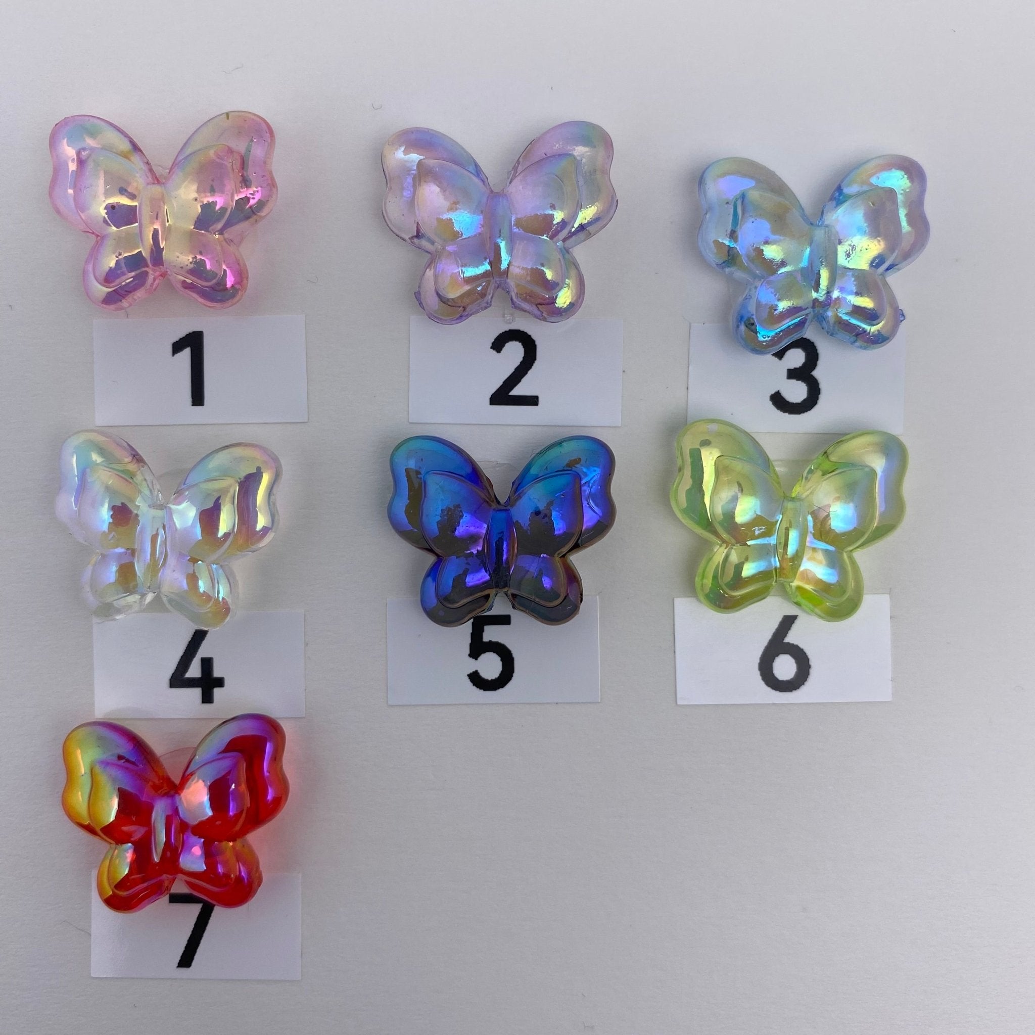 100. uv butterfly beads - Romo bead