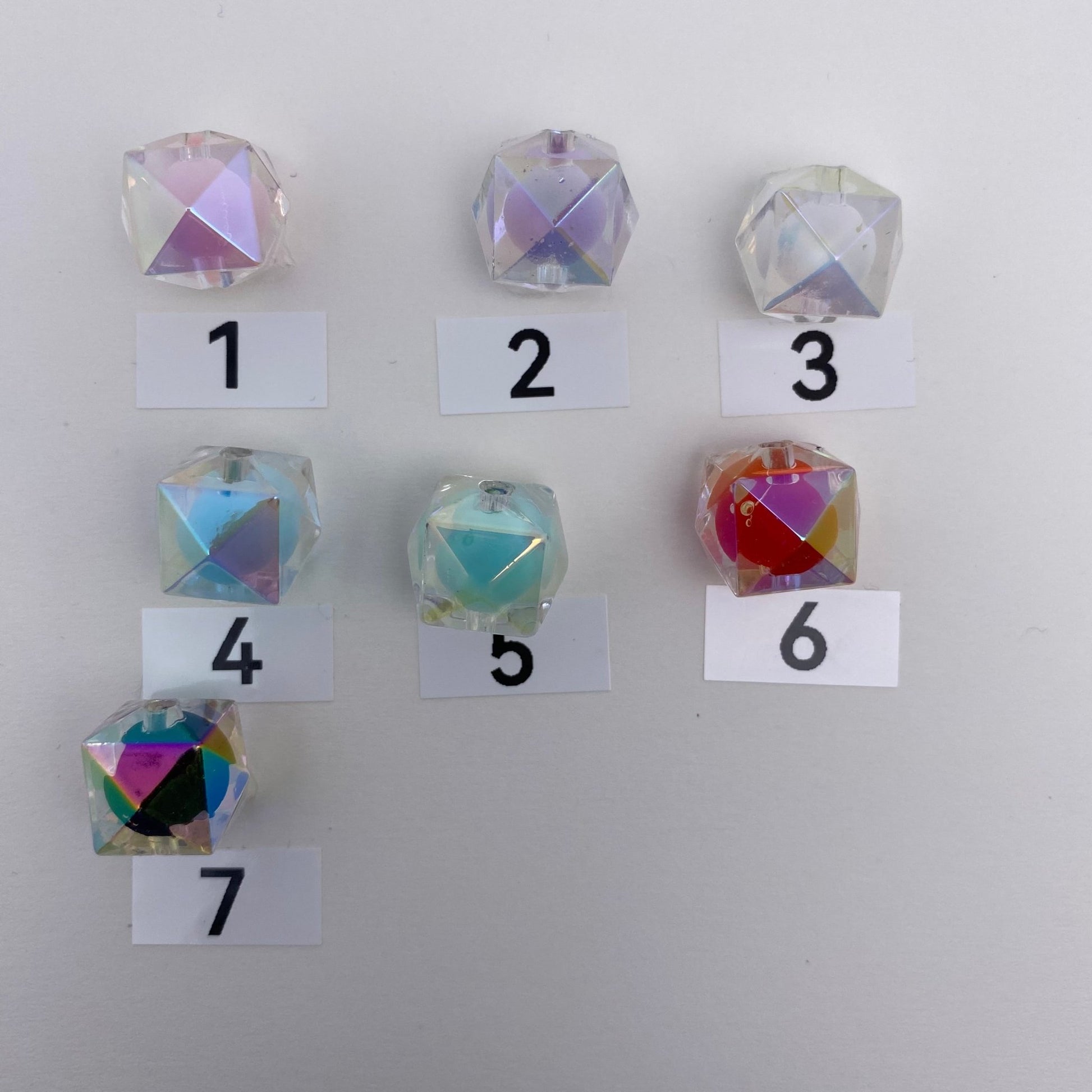 101. double layer diamond clear uv beads - Romo bead