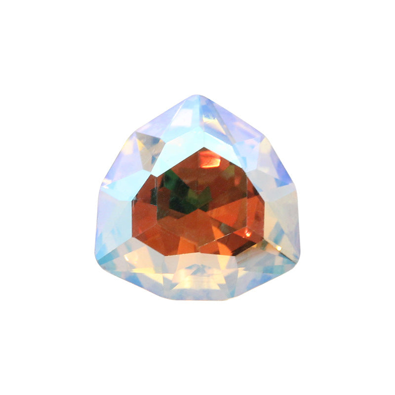 Fat triangle pointed bottom, special-shaped crystal diamond, tiger head glass diamond, clothing, shoes, bags, accessories, accessories, fat triangle rhinestone