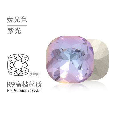 K9 pointed base fat square diamond special-shaped crystal diamond vacuum plated base wedding dress accessories accessories with fat square pointed bottom shaped diamond