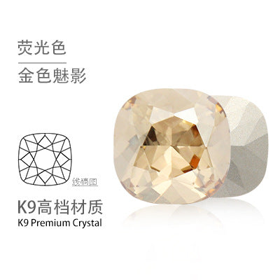 K9 pointed base fat square diamond special-shaped crystal diamond vacuum plated base wedding dress accessories accessories with fat square pointed bottom shaped diamond