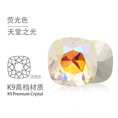 K9 pointed base fat square diamond special-shaped crystal diamond vacuum plated base wedding dress accessories accessories with fat square pointed bottom shaped diamond