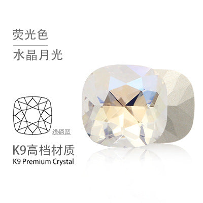 K9 pointed base fat square diamond special-shaped crystal diamond vacuum plated base wedding dress accessories accessories with fat square pointed bottom shaped diamond