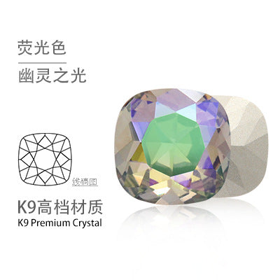 K9 pointed base fat square diamond special-shaped crystal diamond vacuum plated base wedding dress accessories accessories with fat square pointed bottom shaped diamond