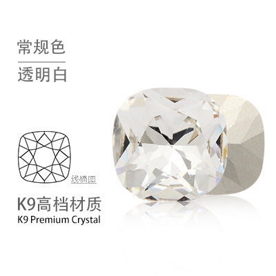 K9 pointed base fat square diamond special-shaped crystal diamond vacuum plated base wedding dress accessories accessories with fat square pointed bottom shaped diamond