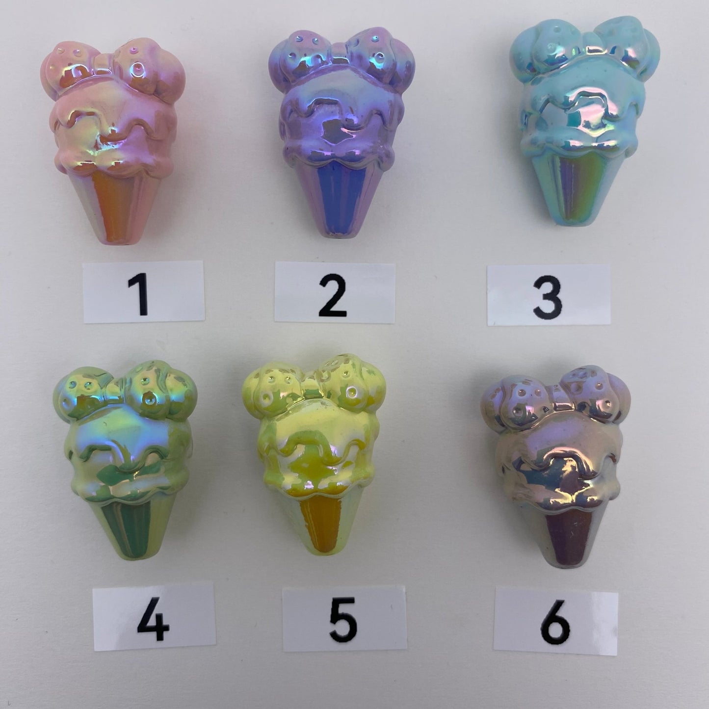 103. UV Mickey head ice cream beads - Romo bead