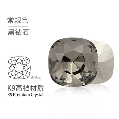 K9 pointed base fat square diamond special-shaped crystal diamond vacuum plated base wedding dress accessories accessories with fat square pointed bottom shaped diamond