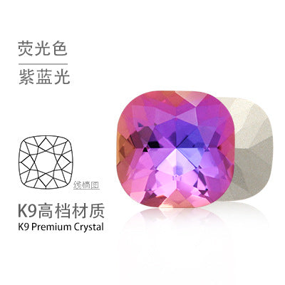 K9 pointed base fat square diamond special-shaped crystal diamond vacuum plated base wedding dress accessories accessories with fat square pointed bottom shaped diamond