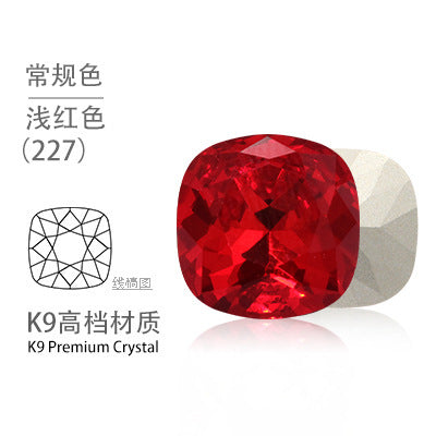 K9 pointed base fat square diamond special-shaped crystal diamond vacuum plated base wedding dress accessories accessories with fat square pointed bottom shaped diamond