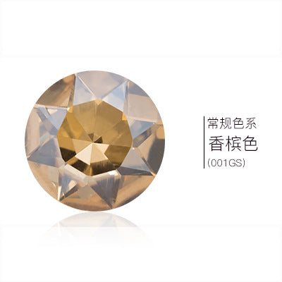 Pointed base round gemstone flower rhinestone phone case diamond material clothing accessories jewelry decoration irregular pointed base nail diamond