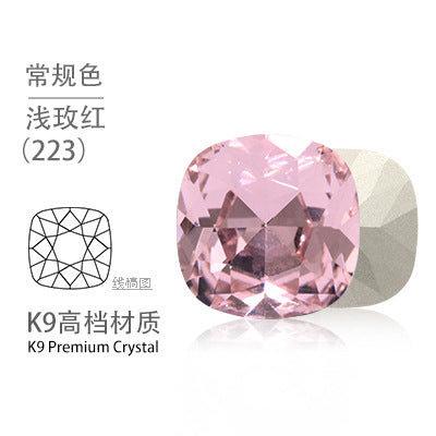 K9 pointed base fat square diamond special-shaped crystal diamond vacuum plated base wedding dress accessories accessories with fat square pointed bottom shaped diamond
