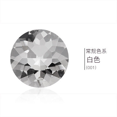Pointed base round gemstone flower rhinestone phone case diamond material clothing accessories jewelry decoration irregular pointed base nail diamond