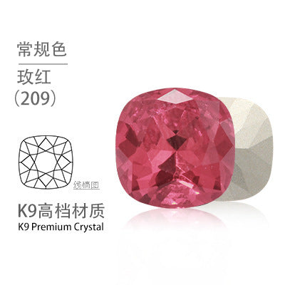 K9 pointed base fat square diamond special-shaped crystal diamond vacuum plated base wedding dress accessories accessories with fat square pointed bottom shaped diamond
