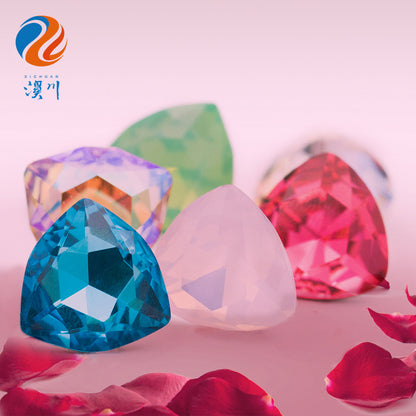Fat triangle pointed bottom, special-shaped crystal diamond, tiger head glass diamond, clothing, shoes, bags, accessories, accessories, fat triangle rhinestone