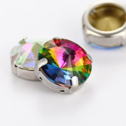Factory direct sales satellite hollow claw drill glass special-shaped copper claw thickened hand-sewn garment accessories DIY accessories