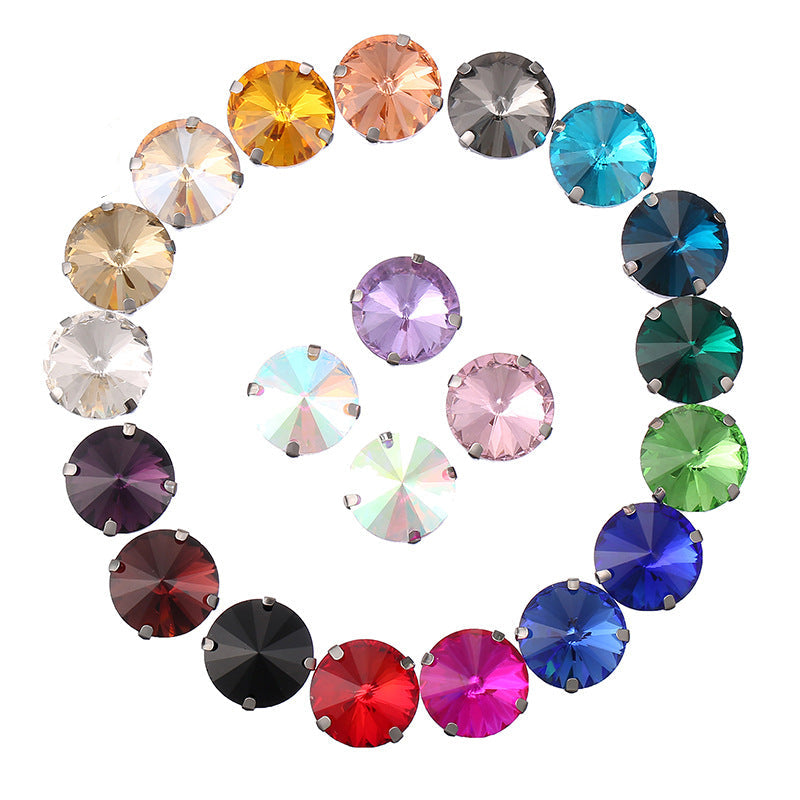 Rivoli Crystal Square Claw Rhinestones - Hand-Sewn Shoe Luggage Clothing Accessories