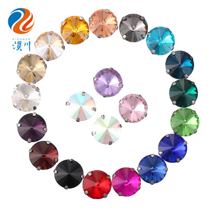 Satellite claw drill, perforated hand sewn rhinestones, shoe accessories, luggage, clothing, accessories, accessories, satellite square corner hand-stitched drills